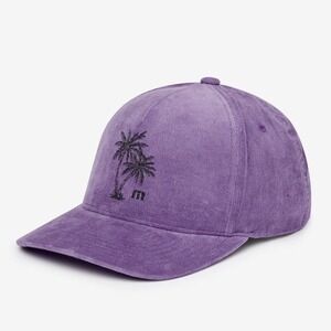 TravisMathew Men's Purple Corduroy Palm Tree TPC Piper Glen Snapback Golf Hat
